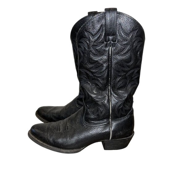 Ariat Men's Heritage Cowboy Western Boots Black Leather  Size 11.5D - Picture 1 of 8